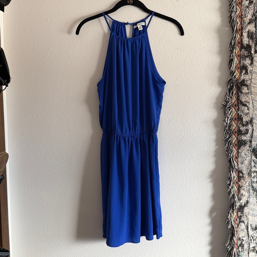 American Eagle • Vibrant Blue Halter Dress • Womens Small